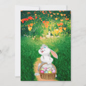 Carte de vœux plate de lapin de Pâques mignon (Devant)