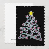 Carte de vœux plate de Noël à crânes gothiques (Devant / Derrière)