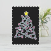 Carte de vœux plate de Noël à crânes gothiques (Debout devant)