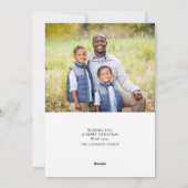 Carte de vœux plate de Noël avec arche photo (Dos)