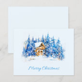 Carte de vœux plate de Noël joyeux (Devant / Derrière)
