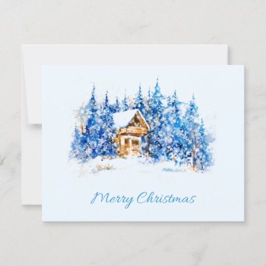 Carte de vœux plate de Noël joyeux (Devant)