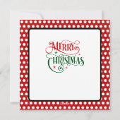 Carte de vœux plate de Noël Santa Merry & Bright (Dos)