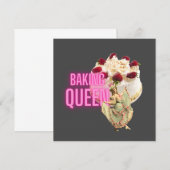 Carte de vœux plate de reine de la pâtisserie vint (Devant / Derrière)