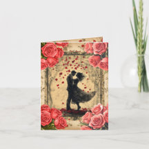 Carte de vœux plate de Saint-Valentin de couple de