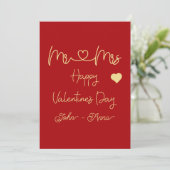 Carte de vœux plate de Saint-Valentin pour M. et M (Debout devant)