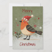 Carte de vœux plate de vacances dans le style de l (Devant)