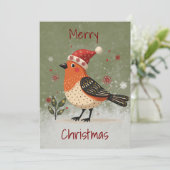 Carte de vœux plate de vacances dans le style de l (Debout devant)