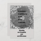 Carte de vœux plate désolée (Devant / Derrière)