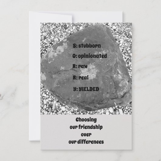 Carte de vœux plate désolée (Devant)