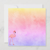 Carte de vœux plate Flamants en parade (Dos)