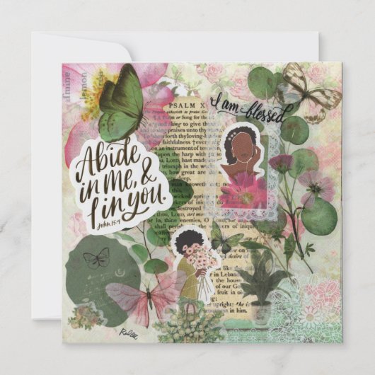 Carte de voeux plate "Gena" basée sur la foi (Devant)