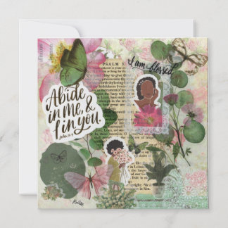 Carte de voeux plate "Gena" basée sur la foi