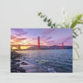 Carte de voeux plate Golden Gate Bridge (Debout devant)