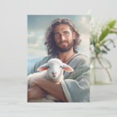Carte de vœux plate Jésus (Debout devant)