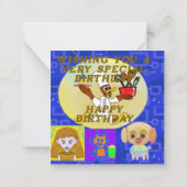 Carte de vœux plate Joyeux Anniversaire Fusée Spat (Dos)