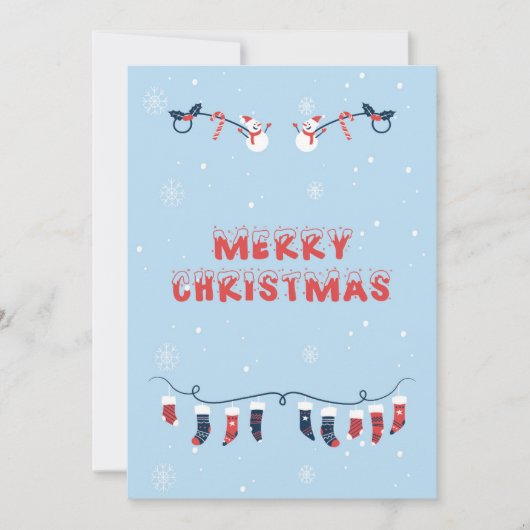 Carte de vœux plate Joyeux Noël (Devant)