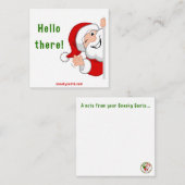 Carte de vœux plate Père Noël furtif (Devant / Derrière)