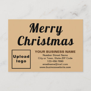 Carte de vœux plate petite brun clair Noël