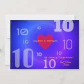 Carte de vœux plate pour 10 ans ensemble (Dos)