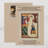 Carte de voeux plate pour amants médiévaux (Devant / Derrière)