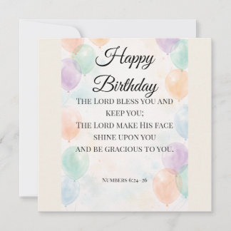 Carte de vœux plate pour anniversaire chrétien – N