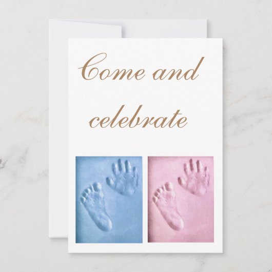 Carte de vœux plate pour annonce de bébé (Devant)