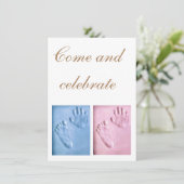 Carte de vœux plate pour annonce de bébé (Debout devant)