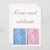 Carte de vœux plate pour annonce de naissance (Devant / Derrière)