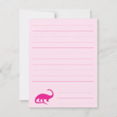 Carte de vœux plate pour enfants avec dinosaure ro (Dos)