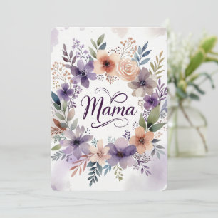 Carte de vœux plate pour la fête des mères