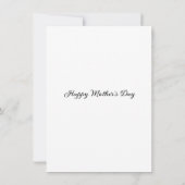 Carte de vœux plate pour la fête des mères (Dos)