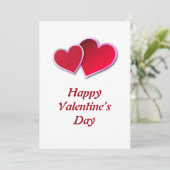 Carte de vœux plate pour la Saint-Valentin (Debout devant)