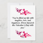 Carte de vœux plate pour la Saint-Valentin (Dos)