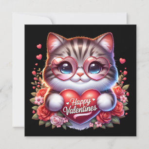 Carte de vœux plate pour la Saint-Valentin