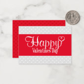 Carte de vœux plate pour la Saint-Valentin (Rouge (Devant/Arrière en situation)