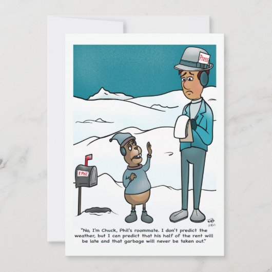 Carte de vœux plate pour le jour de la marmotte (Devant)