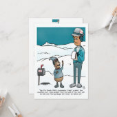 Carte de vœux plate pour le jour de la marmotte (Devant/Arrière en situation)