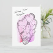 Carte de vœux plate pour ma douce fille pour la Sa (Debout devant)