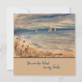 Carte de voeux plate pour voiliers (Devant)