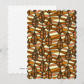 Carte de vœux plate rétro automne (Devant / Derrière)