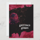 Carte de vœux plate rouge et noir à l'aquarelle (Devant)