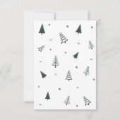 Carte de vœux plate sapin de Noël vert (Dos)