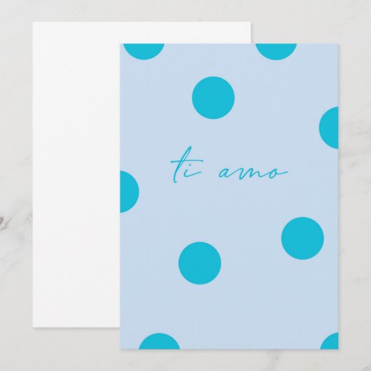 Carte de vœux plate Ti amo (Devant / Derrière)
