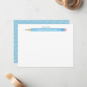 Carte de vœux plate 'Un mot de' pour enfants (Devant/Arrière en situation)