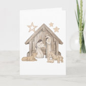 Carte de vœux pliable de la Nativité (Devant)