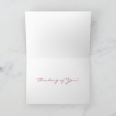 Carte de vœux pliable modèle Orchidée Blanche Viol (Intérieur)