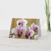 Carte de vœux pliable modèle Orchidée Blanche Viol (Devant)
