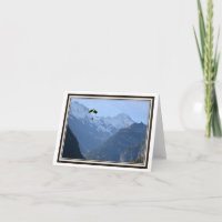Carte de vœux pliable – Parasailing en Suisse