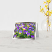 Carte de vœux pliable – Violettes ! (Fleur jaune)